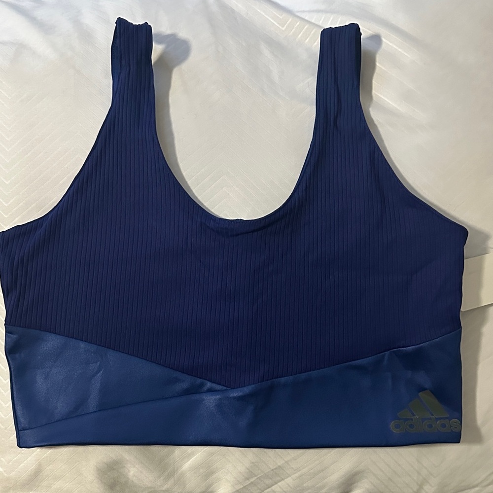 Adidas Women's Navy and Royal Blue Sports Bra